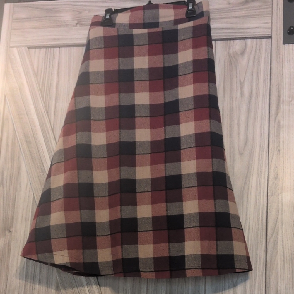 Plaid A-Line Skirt
